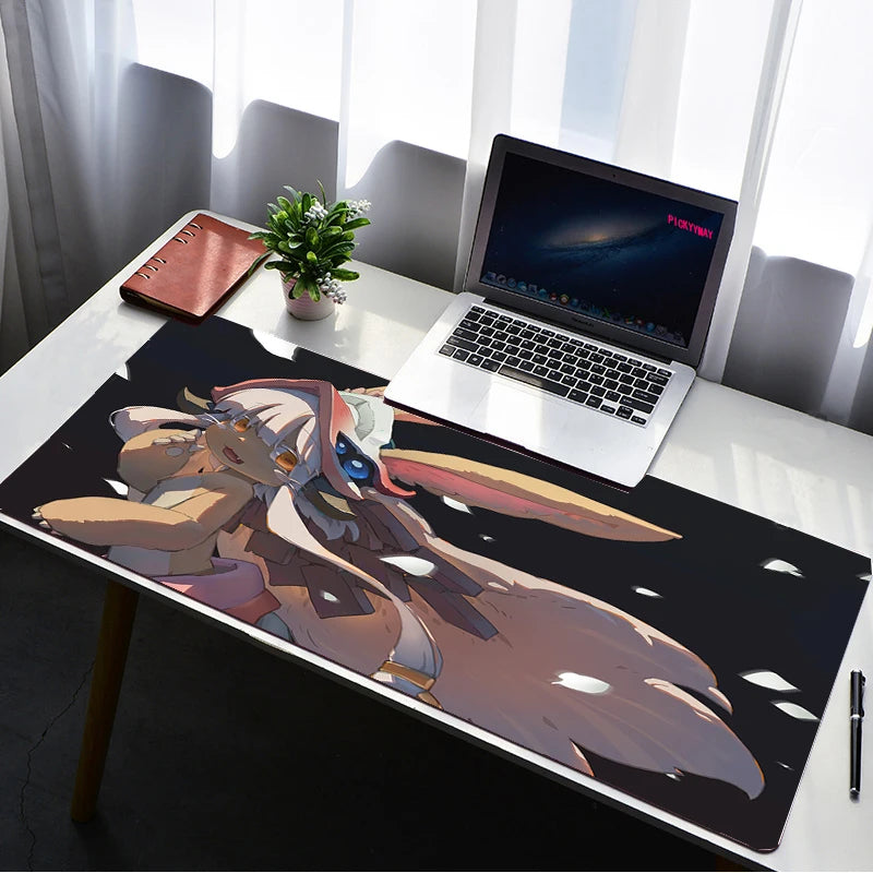 Made in Abyss Mouse Pad PC Gamer Large Lock Edge Soft  Gaming Mousepad 900X400MM Non-slip Rubber Computer Desk Mat Pad Mausepad