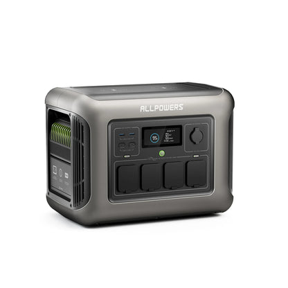 ALLPOWERS R1500 LITE Portable Power Station 1056Wh LiFePO4 Solar Generator with UPS 4x1600W AC Outlets 650W MPPT for RV Camping