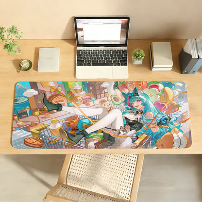 Game Neverness to Everness Mint Mouse Pad Non-slip Rubber Gamer Balance Computer Mat Decoracion Deskmat Laptop Office Large