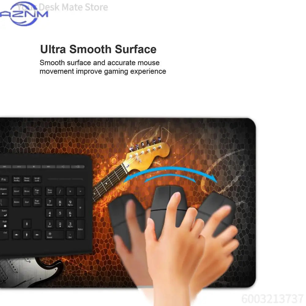 Large Mouse Pad .Mousepad Fender Guitar Gamer Keyboard Mat Game Mats Office Accessories Mausepad Gaming Computer Table Stitch