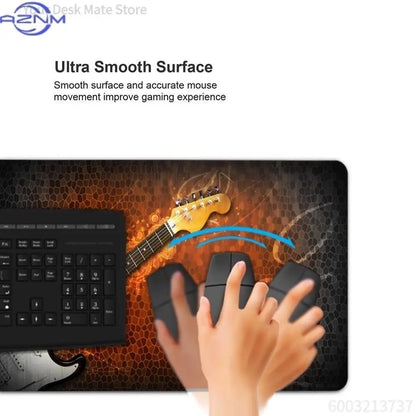 Large Mouse Pad .Mousepad Fender Guitar Gamer Keyboard Mat Game Mats Office Accessories Mausepad Gaming Computer Table Stitch