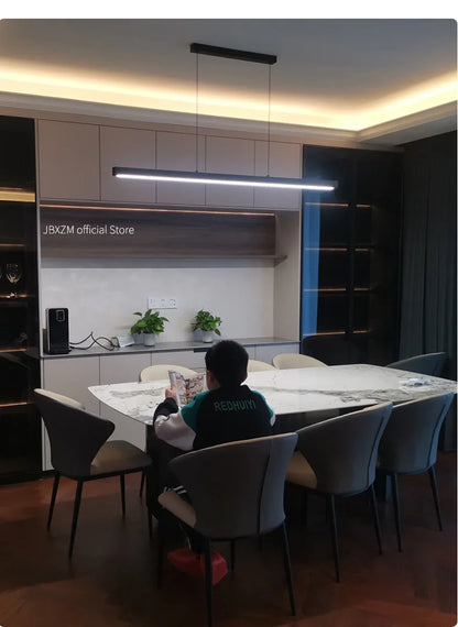 Dining Room Chandelier Dining Table Lighting Kitchen Bar Light LED Linear Lamp Restaurant Pendant Lights Modern Brief Droplight