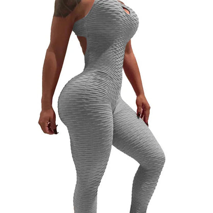 Sexy Hip Yoga Onesie Faion Jacquard Low Waist Street Sle Thiened ort Pants Wide Leg Pants Butt Lifting Yoga Suit