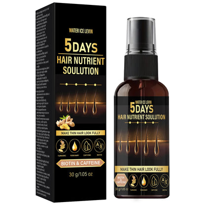 5 Days Hair Growth Oil - Biotin, Caffeine & Rosemary, Nourishing for Thin Hair to Look Fuller