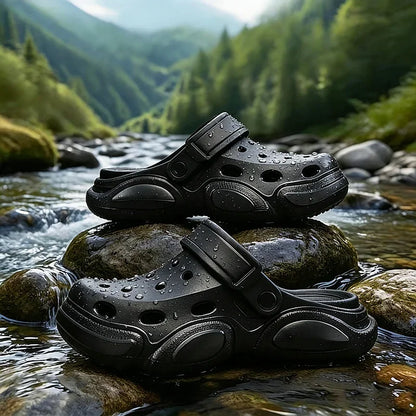 2026Summer Men's Slippers Outdoor Sandals Beach Comfortable EVA Soft Slides Clogs Casual Garden Shoes Men Indoor Home Slippers