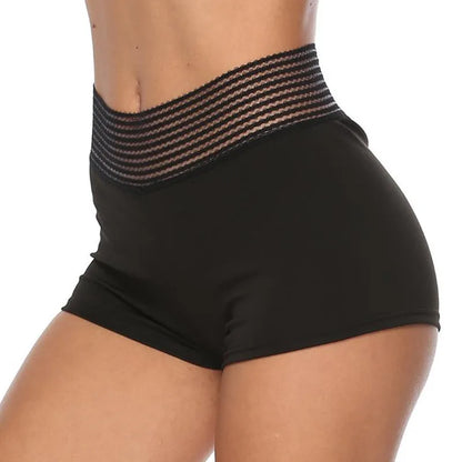 High Waist Sexy Women's Sports Shorts Athletic Gym Workout Fitness Yoga Leggings Briefs Solid Breathable Short Pants Female