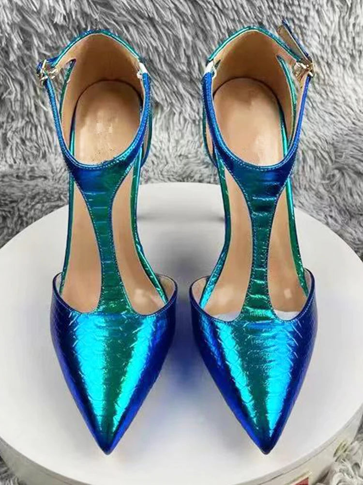 Purple Sandals With Heels For Woman Luxury Party Elegant Dress Shoes Summer Pointy Toe Sexy Sandals Lady 8CM 10CM 12CM Stilettos