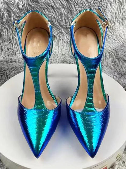 Purple Sandals With Heels For Woman Luxury Party Elegant Dress Shoes Summer Pointy Toe Sexy Sandals Lady 8CM 10CM 12CM Stilettos