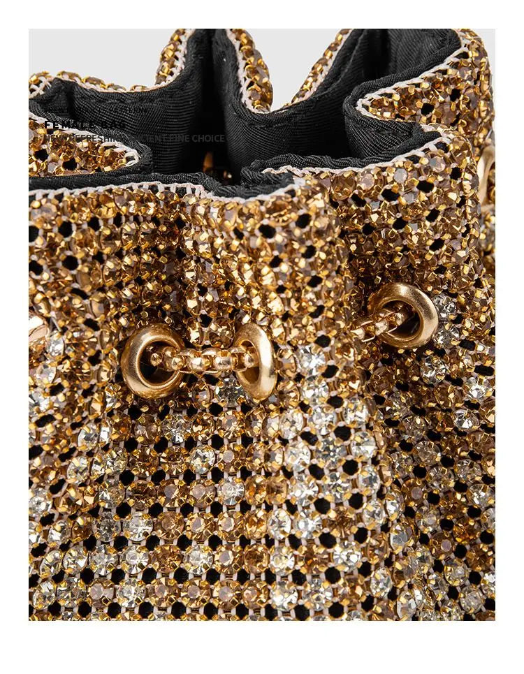 Diamond Bucket Bag for Women  Rhinestones Bling Shoulder Bags FashionTote Handbag Luxury Design Purse Crossbody Bag