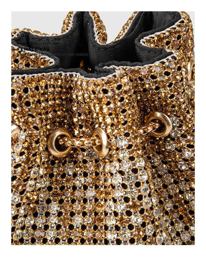 Diamond Bucket Bag for Women  Rhinestones Bling Shoulder Bags FashionTote Handbag Luxury Design Purse Crossbody Bag