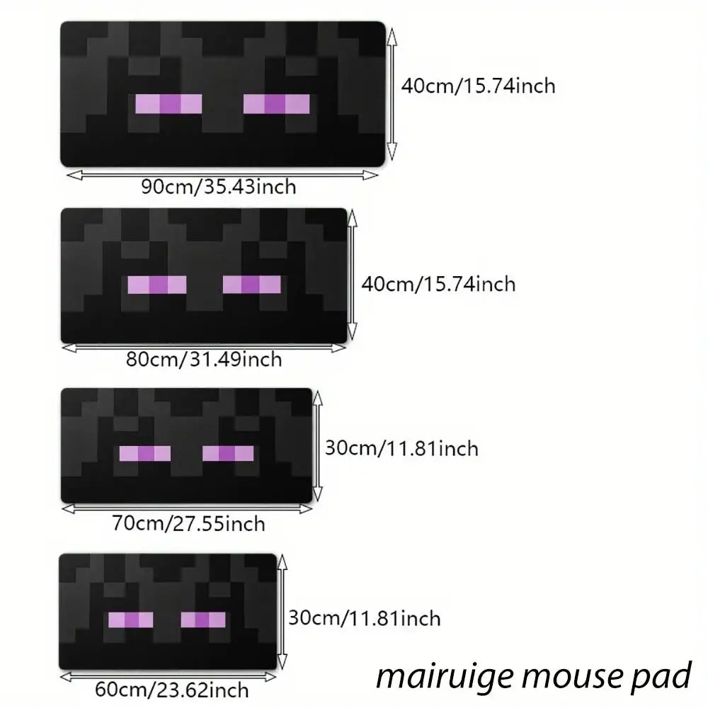 Black Square Eyes Mouse Pad Large Computer Office Game Table Mat Rubber Anti-slip Stitched Keyboard Mats 90x40 XXL Desk Pads