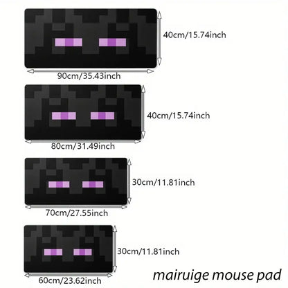 Black Square Eyes Mouse Pad Large Computer Office Game Table Mat Rubber Anti-slip Stitched Keyboard Mats 90x40 XXL Desk Pads