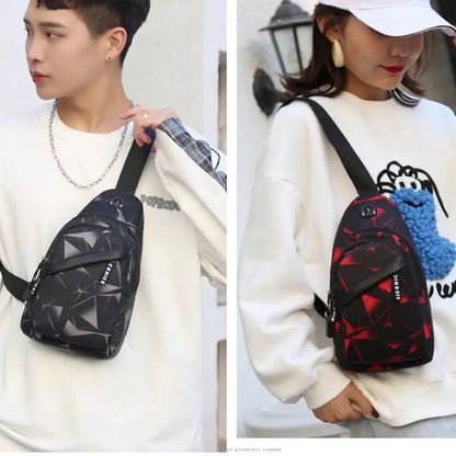 Chest Bag,Men's Casual Waterproof Crossbody Bag, Trendy Sports Bag, Multifunctional Small Bag, Shoulder Bag