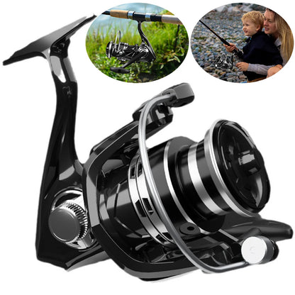 Spinning Reel 5.2:1 Gear Ratio Fishing Reel 12kg Max Drag All Purpose Fishing Spinning Reel for Saltwater and Freshwater Fishing