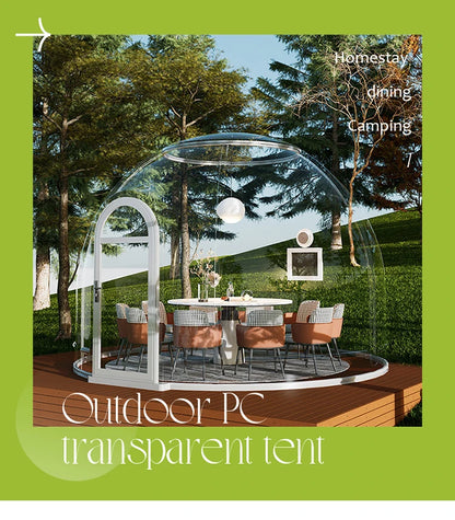 Prefab Polycarbonate Winter Geodesic Clear Dome Tent Green Dome House