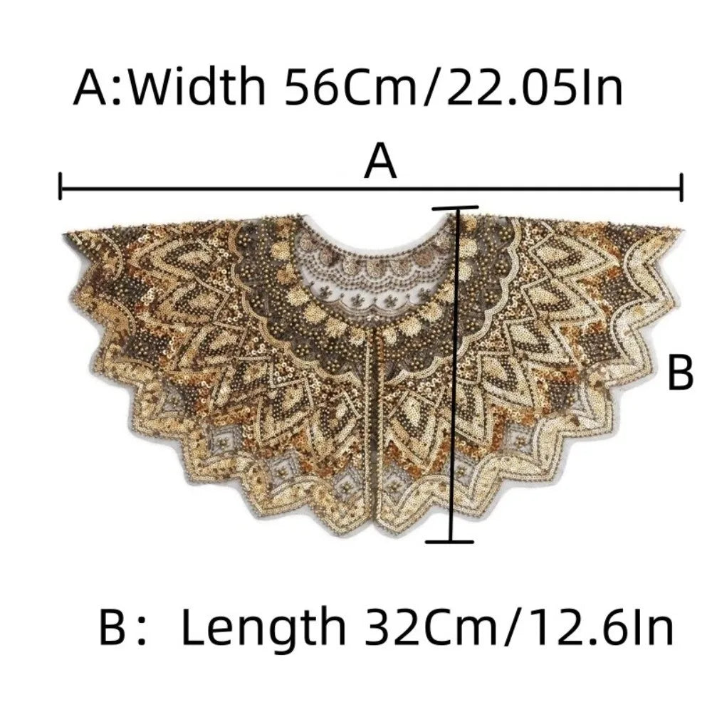 Vintage Sequin Embellished Flapper Shawl Beaded 1920s Sequin Shoulder Shawl Short Outerwear Women