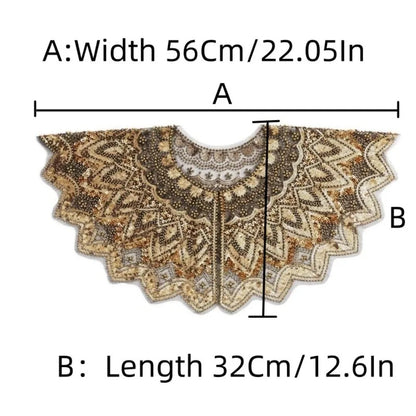 Vintage Sequin Embellished Flapper Shawl Beaded 1920s Sequin Shoulder Shawl Short Outerwear Women