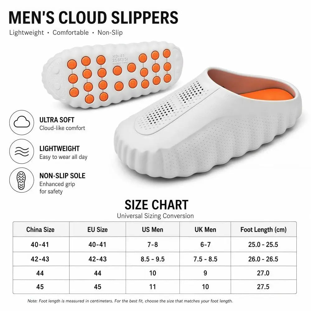 Soft EVA Men's Slippers Outdoor Acupressure Breathable Thick Sole Slippers Non-Slip Lightweight Summer Beach Sandals