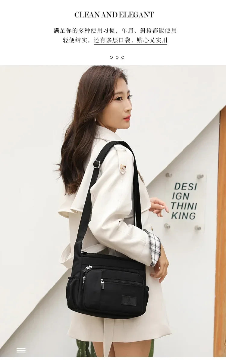 Fashion Shoulder Crossbody Bag for Women Messenger Bags Waterproof Nylon Ladies Handbag Tote Bags for Women Sac A Main Femme