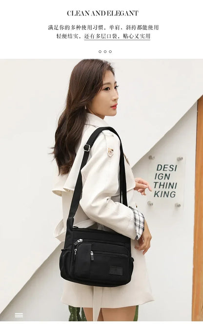 Fashion Shoulder Crossbody Bag for Women Messenger Bags Waterproof Nylon Ladies Handbag Tote Bags for Women Sac A Main Femme