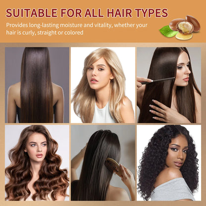 100G Argan Oil Hair Mask – Deep Repair and Hydration Treatment Restores Strength, Shine, and Elasticity for All Hair Types