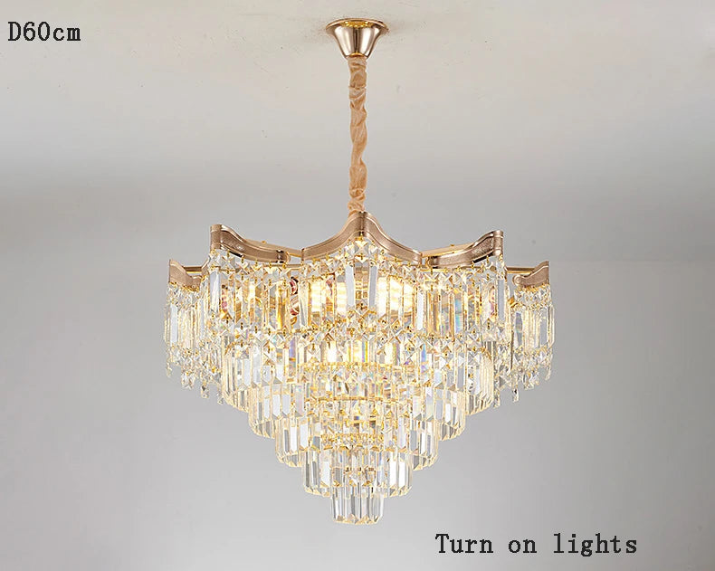 Nordic Luxury Ceiling Chandeliers Modern LED Crystal Pendant Lights for Bedroom Living Room Light Fixtures AC100-240V