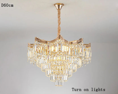 Nordic Luxury Ceiling Chandeliers Modern LED Crystal Pendant Lights for Bedroom Living Room Light Fixtures AC100-240V