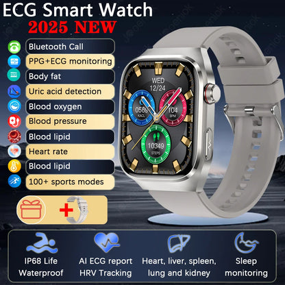 TK16 Smart Watch Men 2.04 Inch Amoled Bluetooth Call AI Voice ECG Health Monitoring SOS Sports Fitness Tracker Women Smartwatch