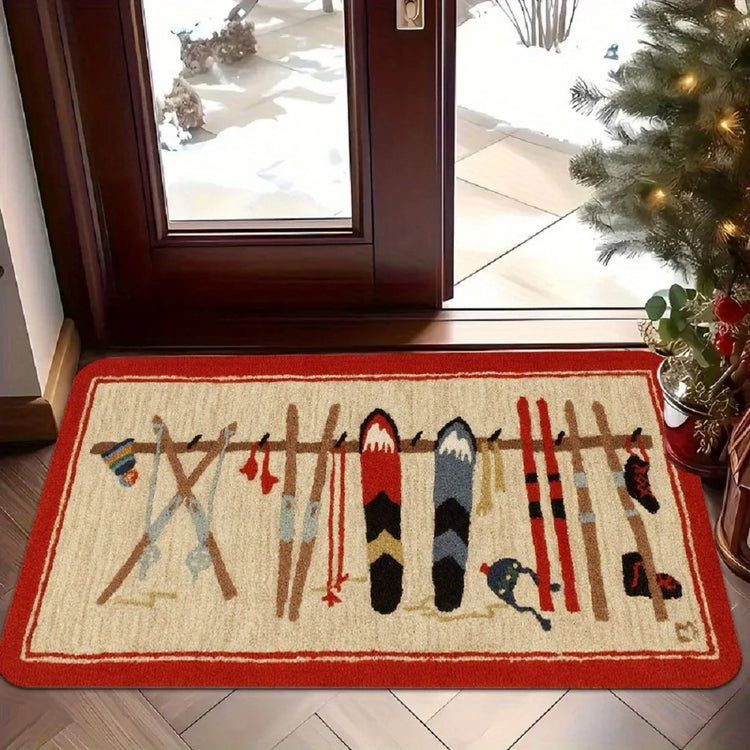 VIKAMA Professional Ski Board Rug Soft and Comfortable Ideal for Living Room, Entryway, and Foyer Home Decor Area Rug