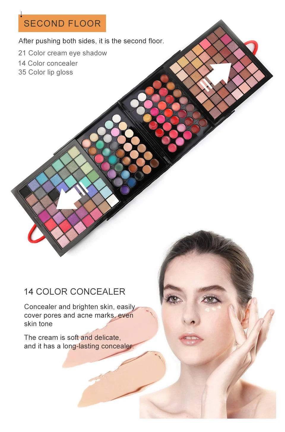 New Multi-function Makeup Kit Full Set Box For Women Waterproof Lips Blush Foundation Beginner Travel Portable Palette