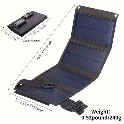 Portable USB Foldable Solar Panel Folding Solar Panels For Travel Mobile Phone Charging Bank Flashlight Fan Mobile Phone Battery