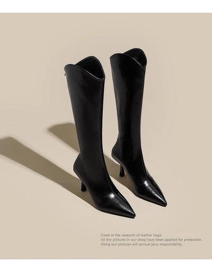 2025 Autumn New Products Women's Brown Suede High-Top Thigh Boots Pointed Toe Stiletto High Knight Boots
