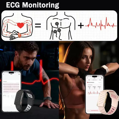 2026 new ECG fashionable screenless smart bracelet,health monitoring，multiple exercise modes, step counting, Valentine'sDay gift
