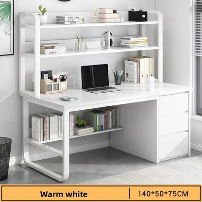 New model Desk Desktop Computer Desk Simple Home Desk Student Bedroom Bookshelf Integrated Writing Desk