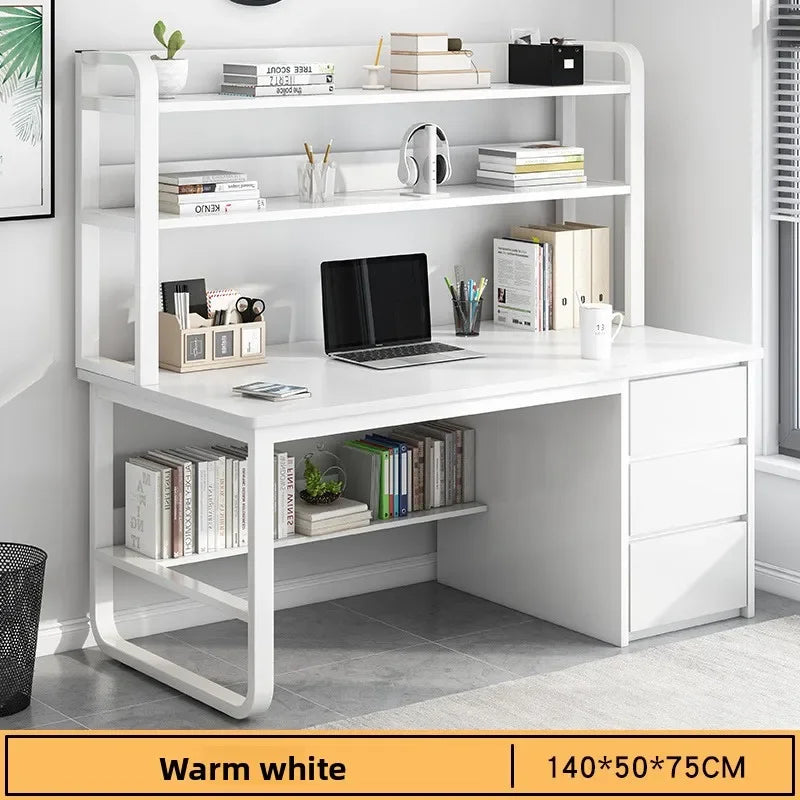 Multi-functional Desk Desktop Computer Desk Simple Home Desk Student Bedroom Bookshelf Integrated Writing Desk
