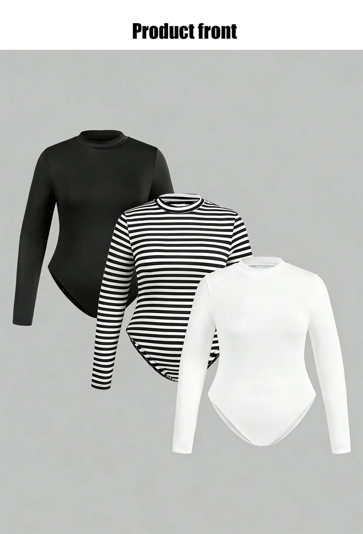 Women's long-sleeved plus-size one-piece dress - fashionable basic style tight-fitting garment - dance outfit one-piece pants