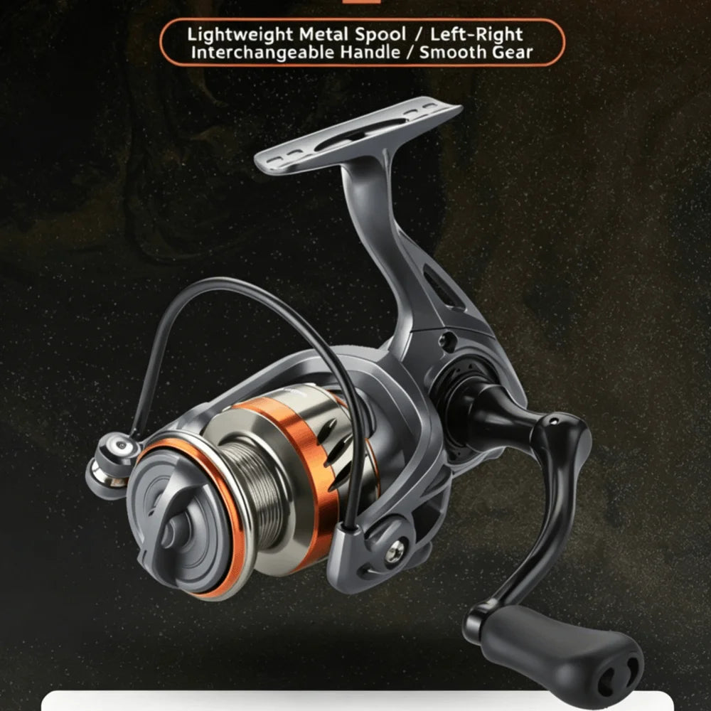 Okuma Spinning Reel Model 3+1 Ball Bearings 5.2:1 Ratio Corrosion Resistant Body Large Adjustment Drag Knob Fishing Wheel