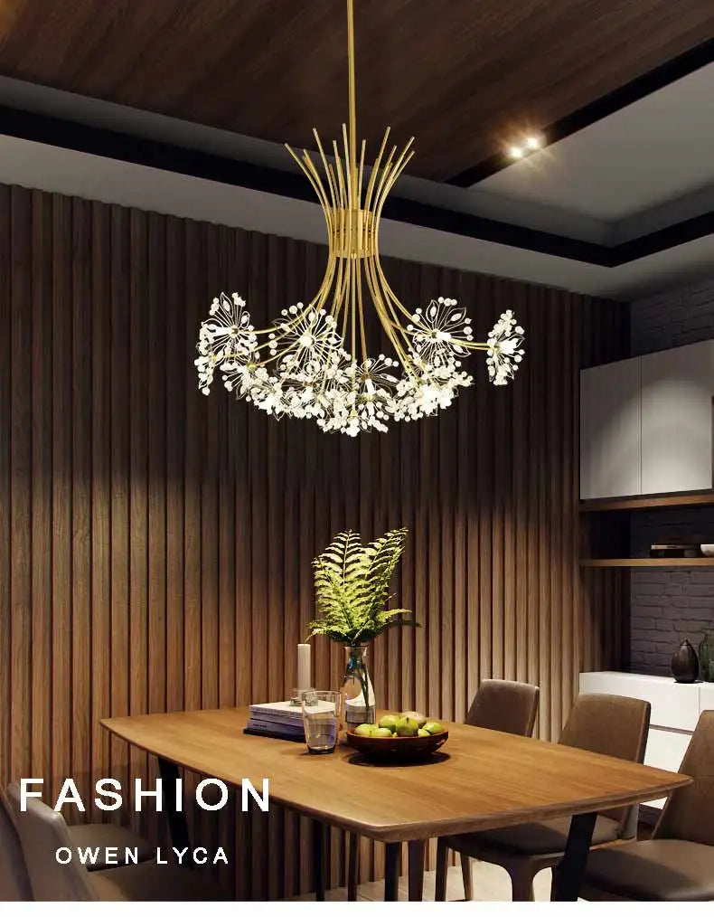 Ceiling Led Chandelier Modern Crystal Lamp Lustre Living Room Hanging Light Fixtures Kitchen Bedroom Home Decoration Black