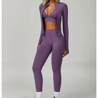 2/3PCS Seamless Sport Yoga Set Women's Breathable High Waist Fitness Sportwear Women Sports Underwear Set Gym Workout Clothes