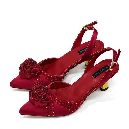 Doershow Beautiful High Quality African Style Ladies Shoes And Bags Set Latest Silver Italian Shoes And Bag Set For Party