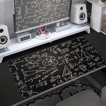 Formula Science Mousepad XXL Black Desk Mats MousePads Keyboard Pad Geometric Math Formula Gamer Anti-slip PC Extended Table Mat