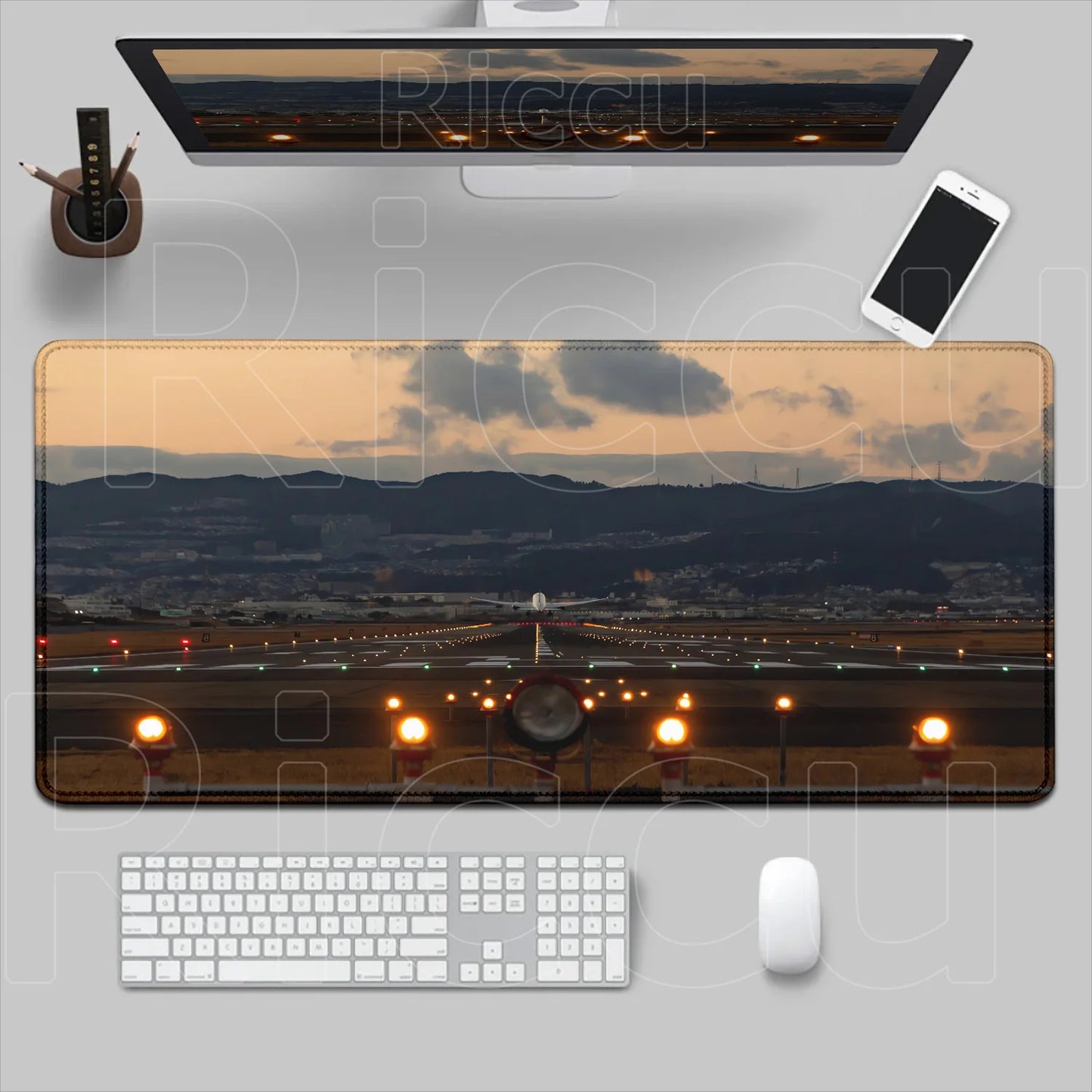 HD Airplane Speedometer Mouse Pads Plane Instrument Panel XXL Mousepad Non-slip Rubber Desk Mat Pc Gamer Deskmat Cockpit Playmat