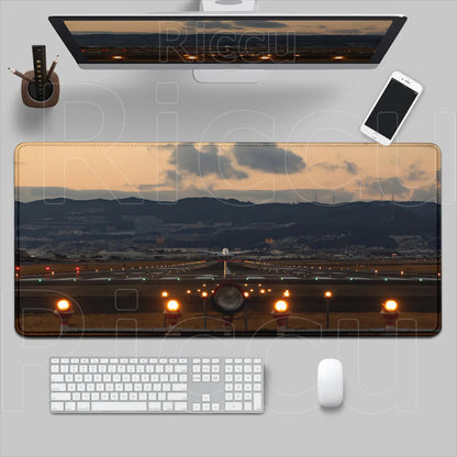 HD Airplane Speedometer Mouse Pads Plane Instrument Panel XXL Mousepad Non-slip Rubber Desk Mat Pc Gamer Deskmat Cockpit Playmat