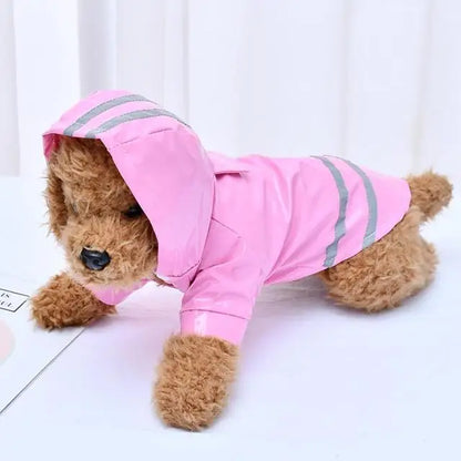Dog Clothes Hooded Raincoats Reflective Strip Dogs Rain Coat Waterproof Jackets Outdoor Breathable Clothes For Puppies Raincoat