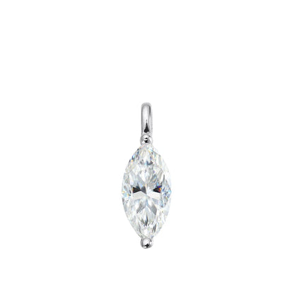 Smyoue 3CT 7*14MM Marquise Cut Moissanite Necklace for Women Solitaire Pendant Sparkling Chain Lab Diamond Pure 925 Jewelry