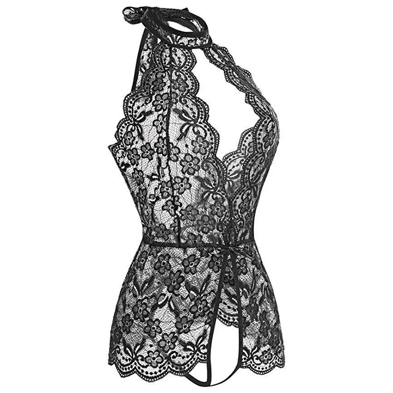 Sexy Lingerie Porno Women Plus Size S-2XL Bodysuit Role Play Clothes Transparent Nightgown Open Crotch Underwear Exotic Costumes