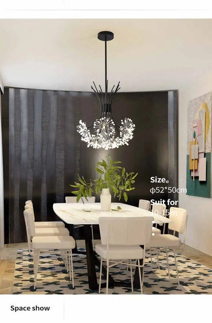 Ceiling Led Chandelier Modern Crystal Lamp Lustre Living Room Hanging Light Fixtures Kitchen Bedroom Home Decoration Black