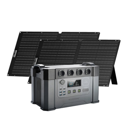ALLPOWERS S2000 PRO Solar Generator 2400W Power Station & SP027 100W / SP033 200W Folable Solar Panels solar Charger for Camping