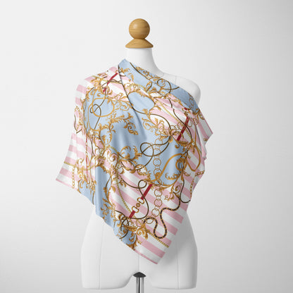 70cm*70cm Fashion 2025 Design Print Silk Square Scarf Women Floral Foulard Horse Hairband Neckerchief Hijab Headband Bandana