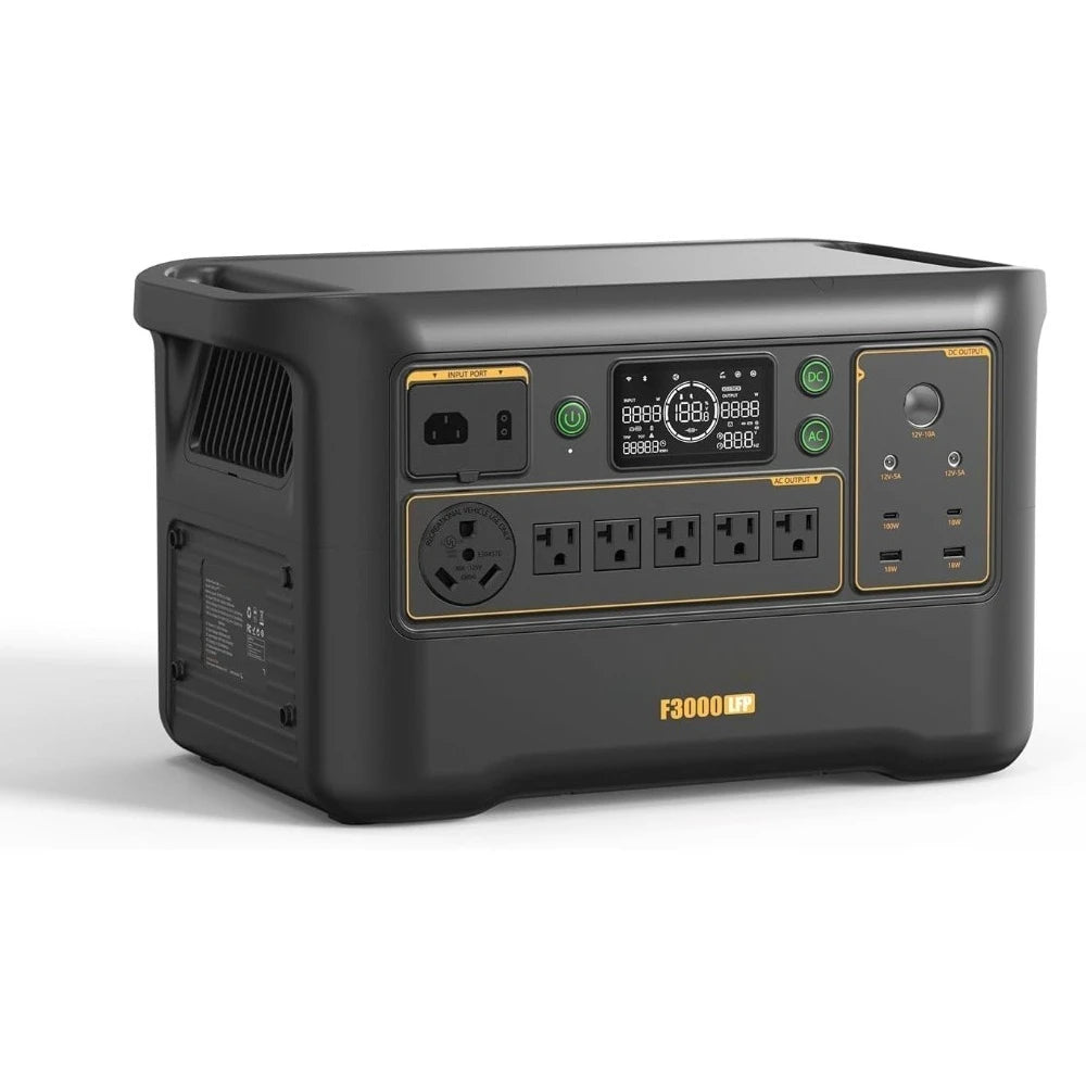 3072Wh Portable Power Station Solar Generator 3600W LiFePO4 Battery Home Backup Fast Charging Expandable to 10752Wh for